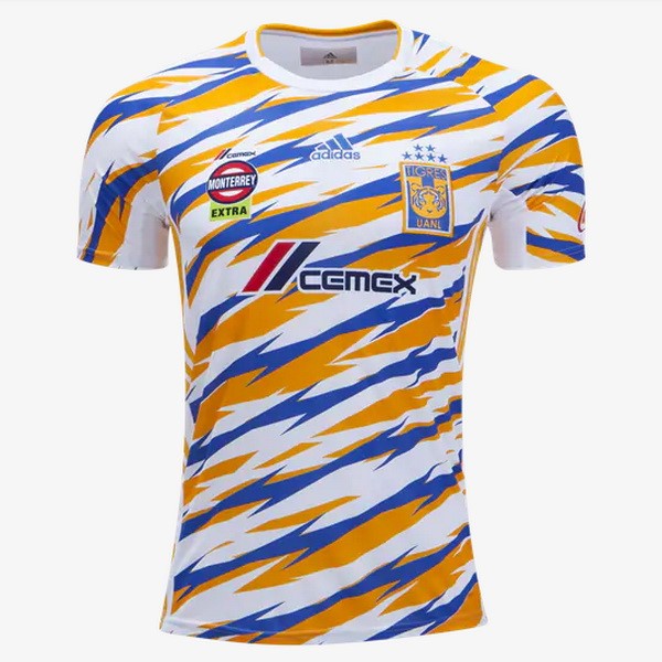 Camiseta Tigres de la UANL Replica Tercera Ropa 2019/20 Blanco Amarillo